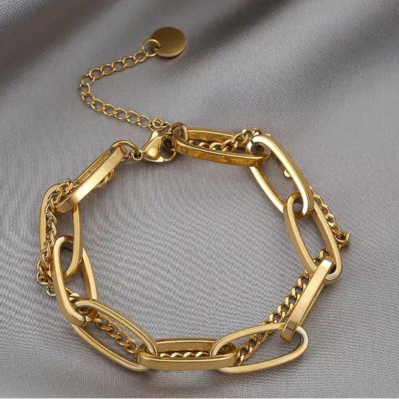 Jewelry - Vintage Double Layered Chain Bracelet